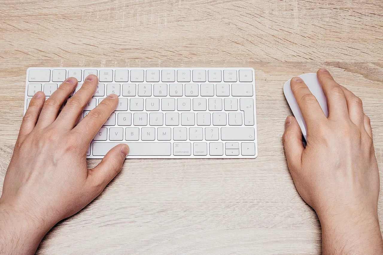 keyboard, type, typing, letters, gadget, white, aesthetic, wood, business, office, desk, brown office, brown desk, brown letter, brown keyboard